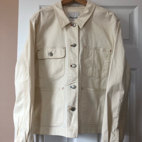 Madewell Jackets & Blazers - Madewell Off-White Denim Jacket